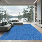 Blue Whimsical Word Cloud Rug