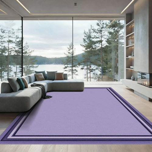 Amethyst Rectangular Border Frame Rug
