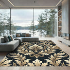 Classic Gold Acanthus Leaf Scroll Rug