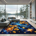 Cosmic Infinity Fire and Ice Galaxy Rug