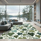 Botanical Sage and Forest Ivy Vine Rug