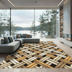Woven Earthy Texture Herringbone Rug