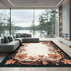 Autumn Leaf Vine Border Rug
