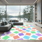 Colorful Alphabet Square Assortment Rug