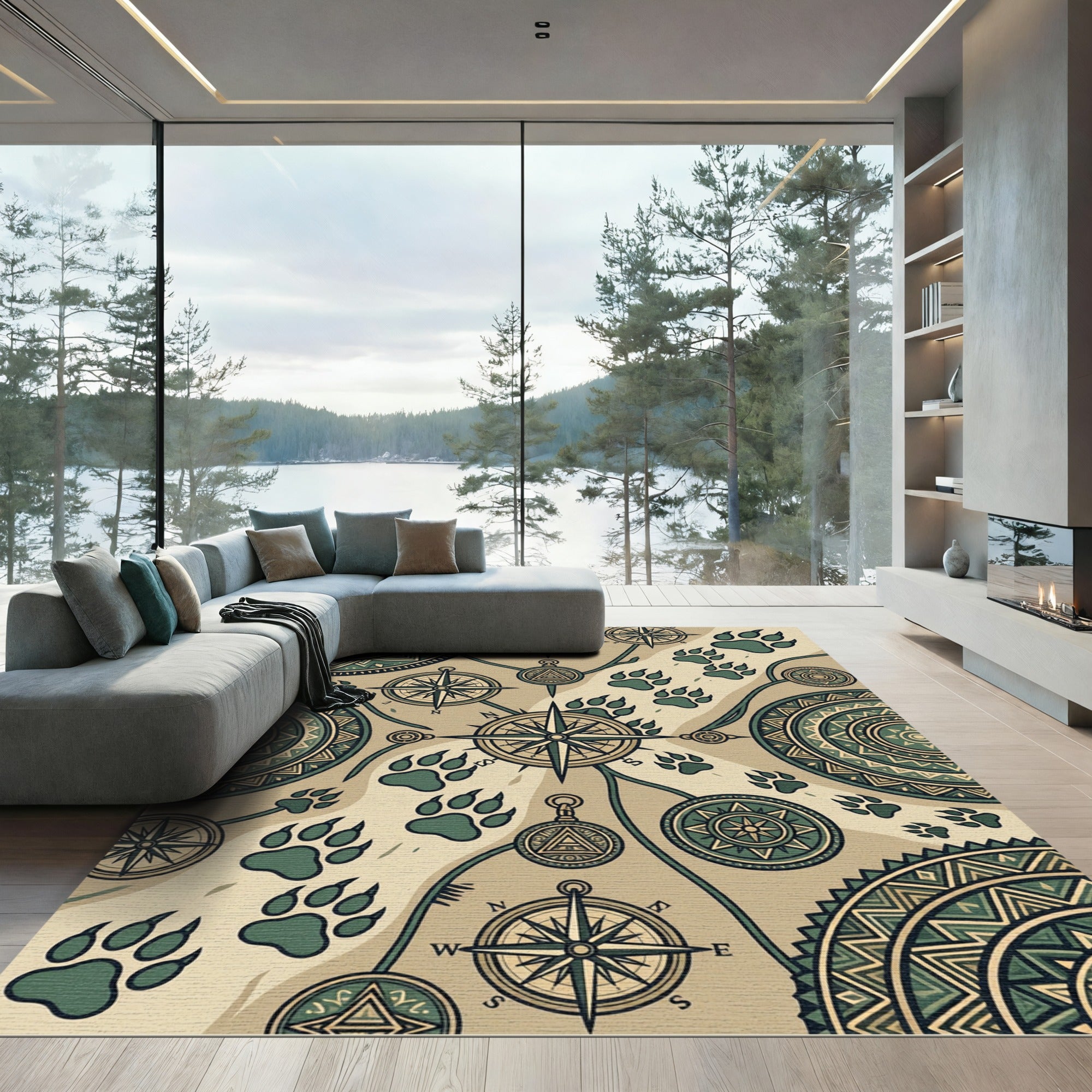Sage Compass Trek and Bear Track Rug
