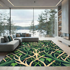 Enchanted Forest Antler Ivy Botanical Rug