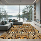 Brown Cheetah Spot Repeat Rug