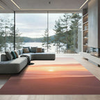 Sunset Horizon Gradient Layered Hills Rug