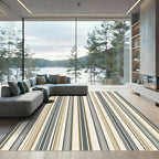 Earthy Tone Vertical Stripe Rug