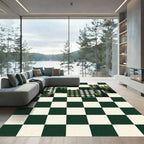 Forest Pine Plaid Checkered Farmhouse Rug
