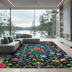 Gilded Vine Floral Garden Tapestry Rug