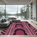 Rose Arch Lattice Geometric Wall Art Rug