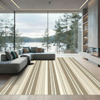 Neutral Tones Vertical Stripe Rug