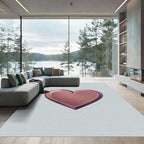 Rose Gold Shimmering Heart Outline Rug