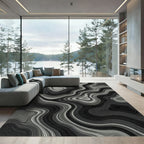 Monochromatic Topographic Contour Rug