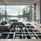Urban Brutalist Concrete Open Structure Rug