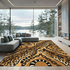 Ocelot And Golden Chain Art Rug