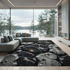 Cracked Stone Aggregate Splatter Rug