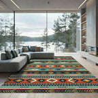 Navajo Inspired Diamond Stripes Rug