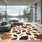 Autumn Leaves Brown And Gold Medley Rug