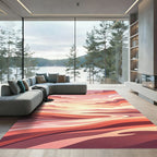 Coral Sunset Cloudscape Landscape Rug