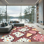 Modern Terrazzo Speckled Earthy Tones Rug