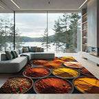 Vibrant Spiced Earth Culinary Mosaic Rug