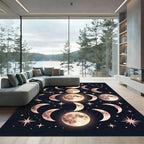 Celestial Moon Phases And Stars Rug