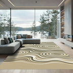 Abstract Neutral Rippling Water Wave Rug
