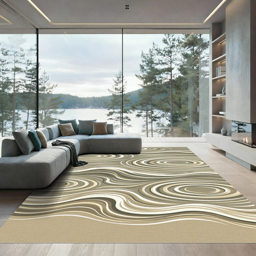 Abstract Neutral Rippling Water Wave Rug