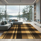 Earthy Tones Plaid Check Rug