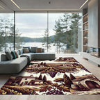 Tuscan Vineyard Estate Rustic Scene Rug