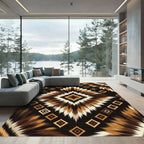 Earthy Diamond Sunburst Rug