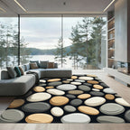 Pebble Texture Neutral Smooth Stones Rug