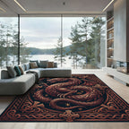 Celtic Bronze Dragon Knot Emblem Rug