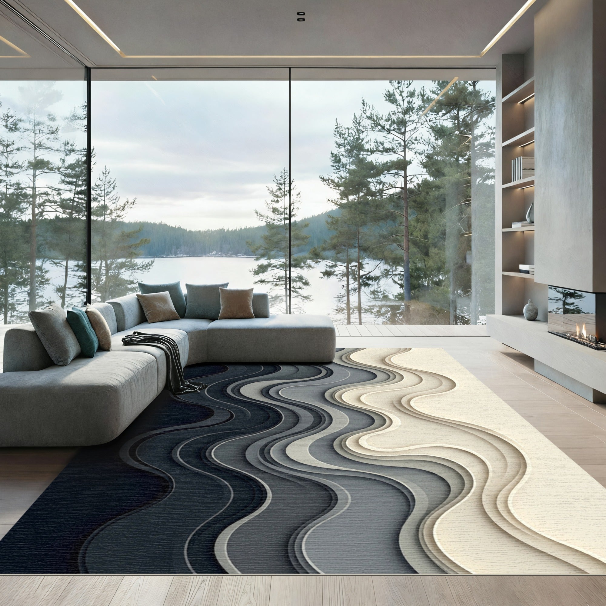 Monochromatic Layered Wave Composition Rug