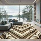 Golden Arrow Chevron Layers Rug