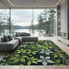 Botanical Clematis Trellis Sage Verdant Rug