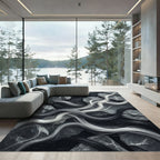 Monochromatic Stone Whimsical Strands Rug