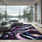 Cosmic Interstellar Galaxy Swirl Abstract Rug