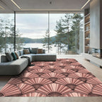 Rose Gold Fan Art Deco Rug