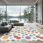 Playful Multicolored Speckled Polka Dot Rug