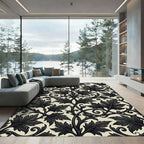 Dark Accanthus Leaf Scroll Art Nouveau Rug