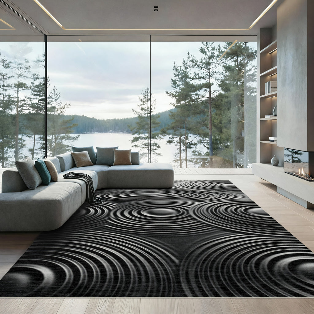 Monochromatic Concentric Circles Gradient Rug