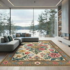 Classic Floral Arrangement Cream Garden Rug