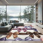 Satin Ribbon Bows in Pastel Colors Rug
