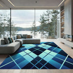 Oceanic Diamond Gradient Geometric Rug