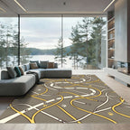 Golden Leash and Paws Taupe Rug