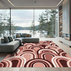 Terracotta Arch Geometric Layered Rug