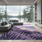 Purple Lavender Coastal Landscape Serenity Rug